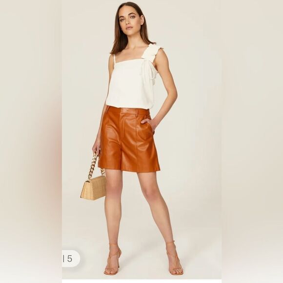 Jason Wu Leather Shorts Size 4 - Picture 1 of 6